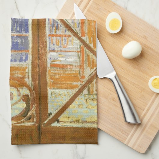 Vincent van Gogh - De etalage van een varkensslage Theedoek (Quarter Fold)