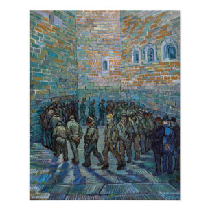 Vincent van Gogh - De gevangenis binnenplaats Foto Afdruk