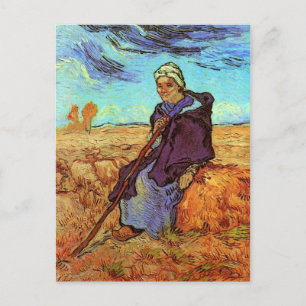 Vincent Van Gogh - De Herderin (naar Millet) Briefkaart