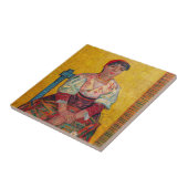 Vincent Van Gogh - de Italiaanse vrouw Tegeltje (Zijkant)