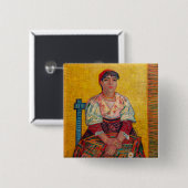 Vincent Van Gogh - de Italiaanse vrouw Vierkante Button 5,1 Cm (Voorkant /achterkant)