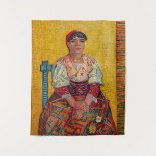 Vincent Van Gogh - de Italiaanse vrouw Wandkleed