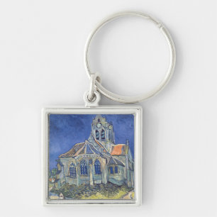 Vincent van Gogh  De kerk Auvers-sur-Oise Sleutelhanger