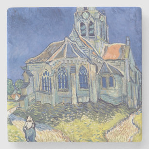 Vincent van Gogh De kerk Auvers-sur-Oise Stenen Onderzetter