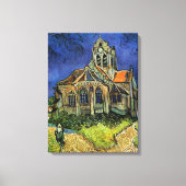 Vincent van Gogh - De kerk in Auvers Canvas Afdruk (Voorkant)