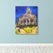 Vincent van Gogh - De kerk in Auvers Canvas Afdruk (Insitu (Houten vloer))