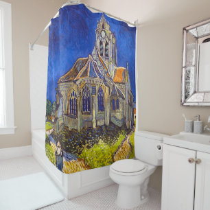 Vincent van Gogh - De kerk in Auvers Douchegordijn