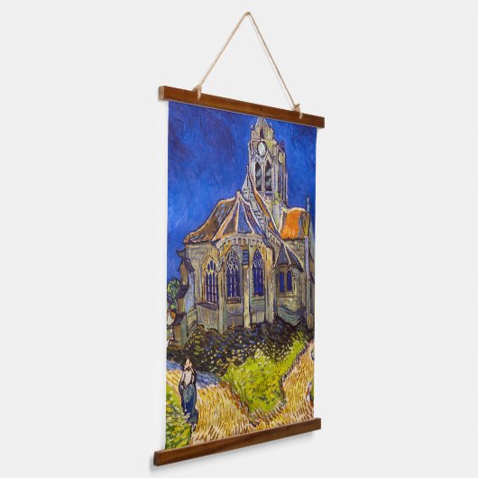 Vincent van Gogh - De kerk in Auvers Hangend Wandkleed (Gebogen)