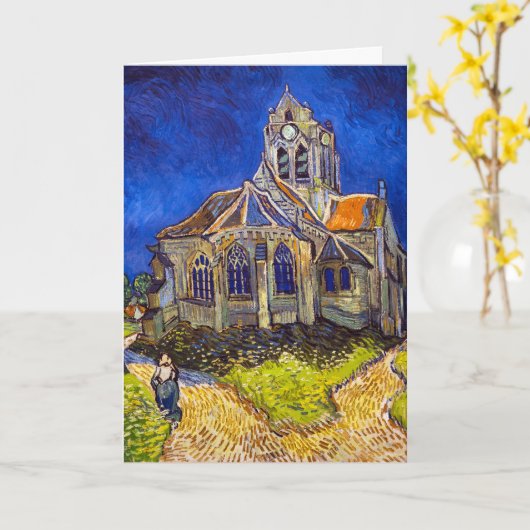 Vincent van Gogh - De kerk in Auvers Kaart (Gele Bloem)