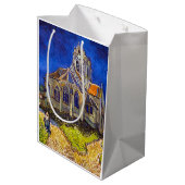 Vincent van Gogh - De kerk in Auvers Medium Cadeauzakje (Achterkant Gekanteld)