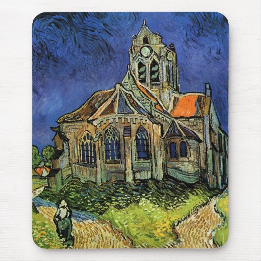 Vincent van Gogh - De kerk in Auvers Muismat (Voorkant)
