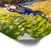 Vincent van Gogh - De kerk in Auvers Poster (Hoek)