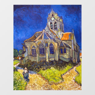 Vincent van Gogh - De kerk in Auvers Raamsticker