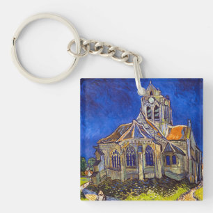 Vincent van Gogh - De kerk in Auvers Sleutelhanger
