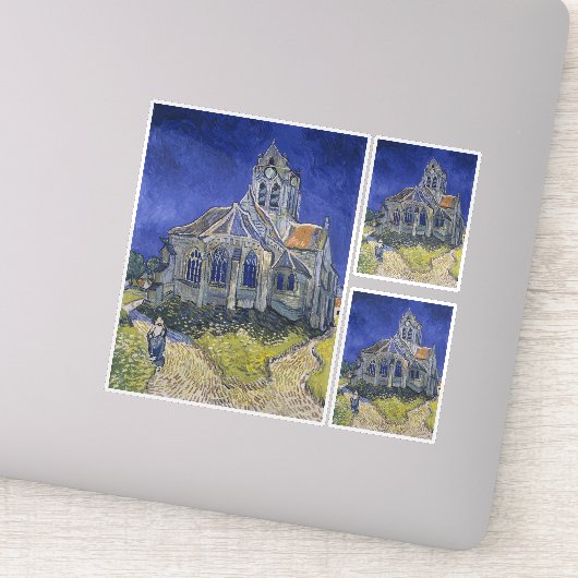 Vincent van Gogh, De kerk in Auvers Sticker (Detail)