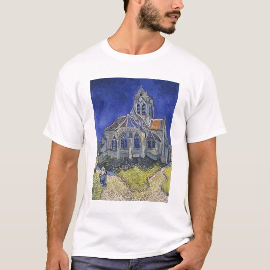 Vincent van Gogh, De kerk in Auvers T-shirt (Voorkant)
