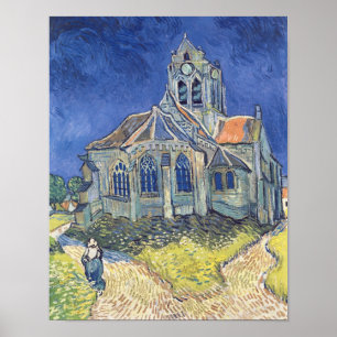 Vincent van Gogh De kerk van Auvers-sur-Oise Poster
