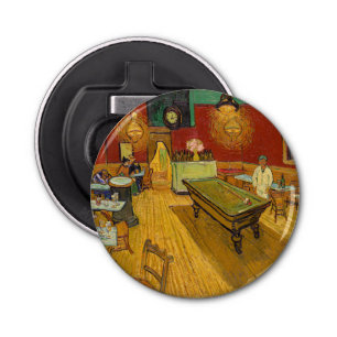 Vincent van Gogh - De Night Cafe Button Flesopener