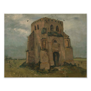 Vincent van Gogh - De oude kerktoren in Nuenen Foto Afdruk