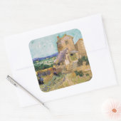 Vincent van Gogh - De oude Mill Vierkante Sticker (Envelop)