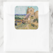 Vincent van Gogh - De oude Mill Vierkante Sticker (Tas)