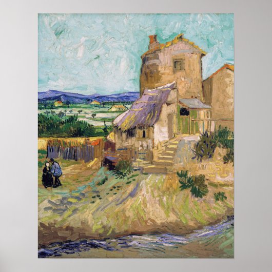 Vincent van Gogh - De Oude Molen Poster (Voorkant)