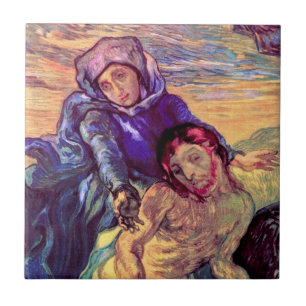 Vincent Van Gogh - De Pietà - Jezus & Maagd Maria Tegeltje