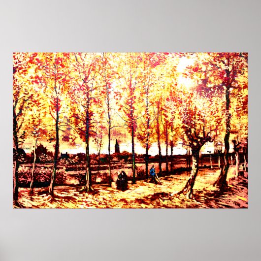 Vincent Van Gogh - De poplars in Nuenen 2 Poster (Voorkant)