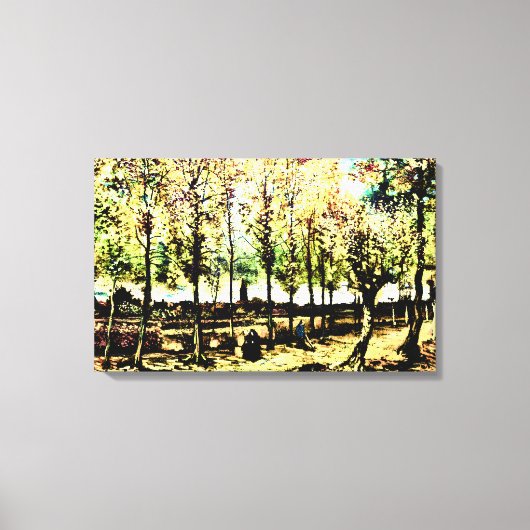 Vincent van Gogh - De populieren in Nuenen 3 Canvas Afdruk (Voorkant)