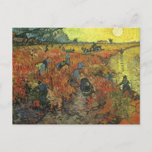 Vincent van Gogh - De Rode Vineyard Briefkaart (Voorkant)