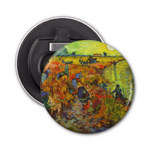 Vincent van Gogh - De Rode Vineyard Button Flesopener