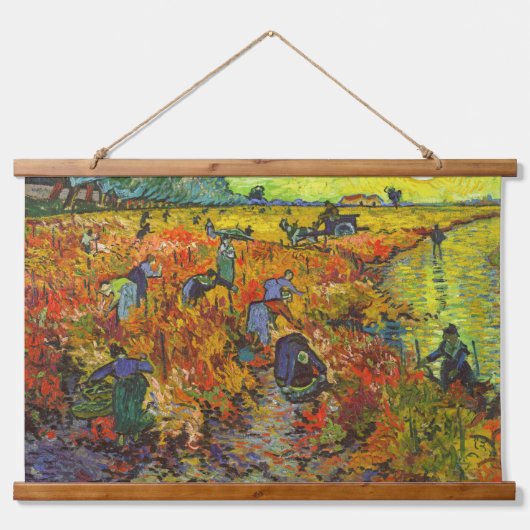 Vincent van Gogh - De Rode Vineyard Hangend Wandkleed (Voorkant)