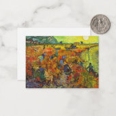 Vincent van Gogh - De Rode Vineyard Notitiekaartje (Voorkant / Achterkant in situ)