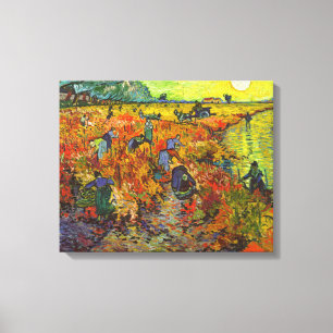 Vincent van Gogh - De Rode Wijngaard Canvas Afdruk