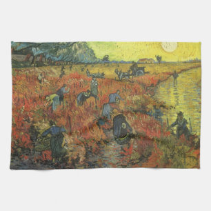 Vincent van Gogh - De rode wijngaard Theedoek
