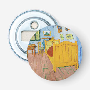 Vincent Van Gogh - De slaapkamer van Vincent in Ar Button Flesopener