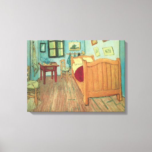 Vincent van Gogh - De slaapkamer van Vincent in Ar Canvas Afdruk (Voorkant)