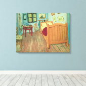 Vincent van Gogh - De slaapkamer van Vincent in Ar Canvas Afdruk (Insitu (Houten vloer))