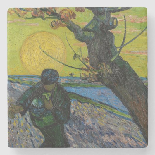 Vincent van Gogh - De Sower Stenen Onderzetter (Voorkant)