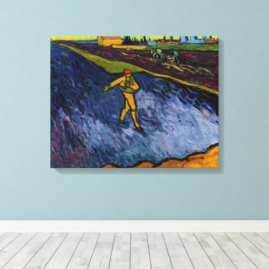 Vincent van Gogh - De Sower: Uitwijkhavens van Arl Canvas Afdruk (Insitu (Houten vloer))