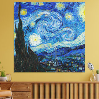 Vincent Van Gogh De Sterrennacht Canvas Afdruk