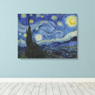 Vincent Van Gogh, de Sterrennacht Canvas Afdruk