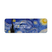 Vincent Van Gogh - De sterrennacht Etiket (Voorkant)