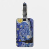 Vincent Van Gogh - de Sterrennacht met QR-code Bagagelabel (Achterkant verticaal)