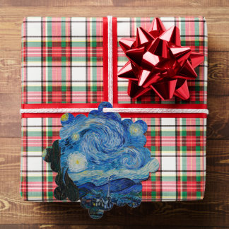 Vincent Van Gogh De Sterrennacht Ornament Kaart