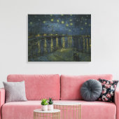 Vincent van Gogh, De Sterrennacht over de Rhône Canvas Afdruk (Insitu (Woonkamer))