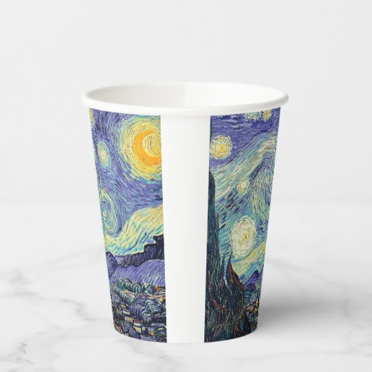 Vincent Van Gogh/ De Sterrennacht Papieren Bekers (Links)