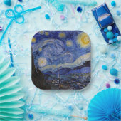 Vincent Van Gogh - de Sterrennacht Papieren Bordje (Feest)