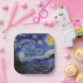 Vincent Van Gogh - de Sterrennacht Papieren Bordje (Feest)