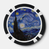 Vincent Van Gogh - De sterrennacht Poker Chips (Achterkant)